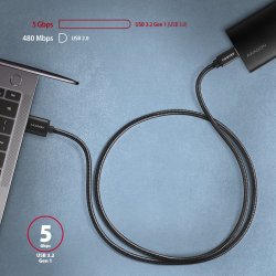 AXAGON BUCM3-AM10AB kabel USB-C USB-A, 1.0