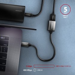 AXAGON RUCM-AFAC kabeladapter USB-C -> USB-A