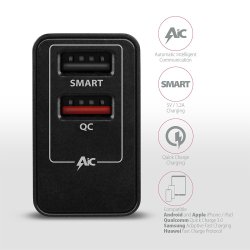 AXAGON ACU-QS24 v�goplader Smart 5V 1,2A + 1