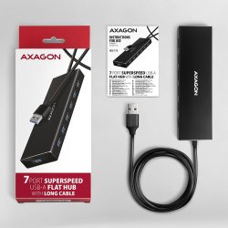 AXAGON HUE-F7A, HUB 7-port USB 3.2 Gen 1 ALU