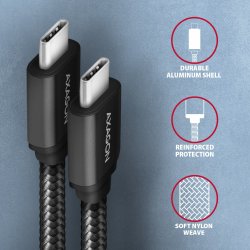AXAGON BUCM3-CM15AB kabel USB-C USB-C, 1.5