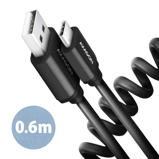 AXAGON BUCM-AM10TB kabel USB-C USB-A, 0,6m