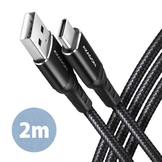 AXAGON BUCM-AM20AB kabel USB-C USB-A, 2m