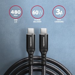 AXAGON BUCM-CM20AB kabel USB-C USB-C 2.0m