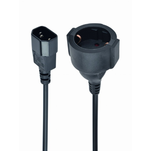 Str�madapterkabel IEC320 C14->SCHUKO 15cm
