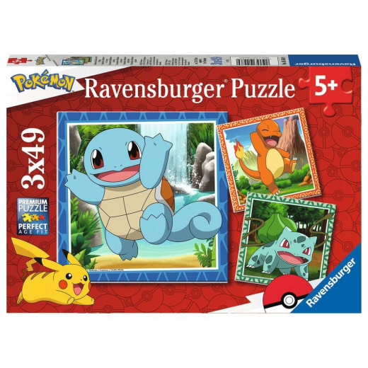 Puslespil 3x49 elementer Pok&eacute;mon