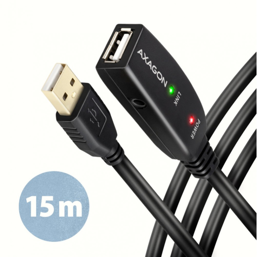 AXAGON ADR-215 USB 2.0 A-M -> A-F aktiv 15m kabel