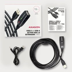 AXAGON ADR-215 USB 2.0 A-M -> A-F aktiv 15m kabel