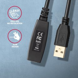 AXAGON ADR-210 USB 2.0 A-M -> A-F akt 10m kabel