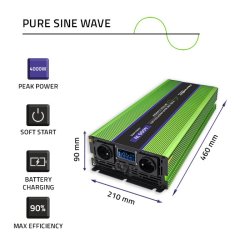 Ren Sinusb�lge inverter Monolith, 2000W, 4000W