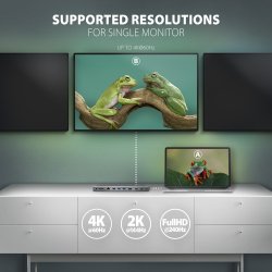 AXAGON HMC-4KX3 3x USB-A/2xHDMI/DP/GLAN/SD/PD