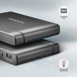 ADSA-CC USB-C 10 Gbps NVMe M.2 2.5/3.5 SSD&HDD Klonmester 2