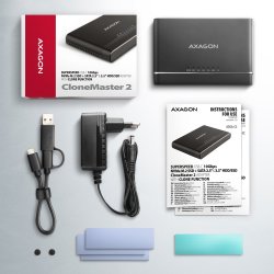 ADSA-CC USB-C 10 Gbps NVMe M.2 2.5/3.5 SSD&HDD Klonmester 2