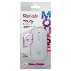 Tr�dl�s mus stille klik TOUCH MM-997 batteri 800/1200/1600 DPI hvid