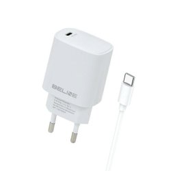 Oplader 20W USB-C + USB-C kabel hvid