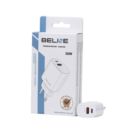Lader 30W USB-C + USB-A, hvid