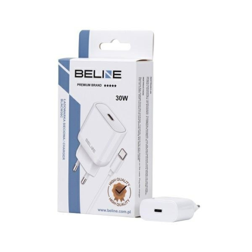 Oplader 30W USB-C + kabel USB-C, hvid