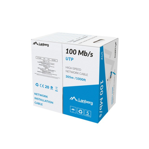 Kabel LAN UTP 100Mb/s 305m wire cca bl�