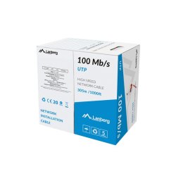 Kabel LAN UTP 100Mb/s 305m tr�d cca r�d