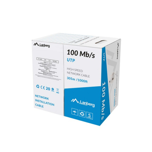 Kabel LAN UTP 100Mb/s 305m ledning cca gr�