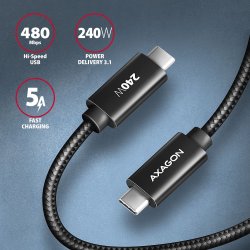 BUCM2-CM10AB kabel 240W USB-C USB-C, 1.0m 5