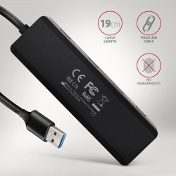HUE-C1A, HUB 4-porte USB 3.2 Gen 1 19cm kabel