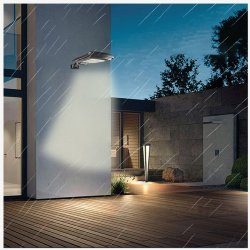 Solcelle LED gadelygte med MCE446 sensor og fjernbetjening