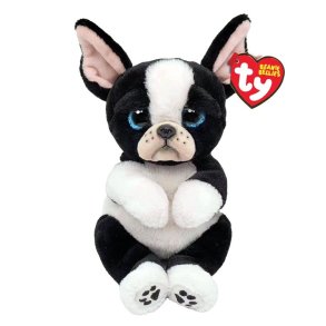 Plush Ty Sort og hvid hund Tink 15 cm