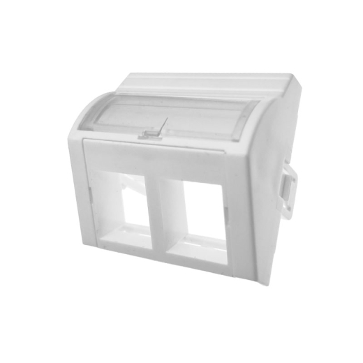 Adapter 45x45 2xRJ45 (konveks vinkelret)