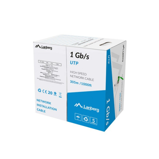 LAN-kabel UTP 1GB/S 305M CCA-kabel gr�n