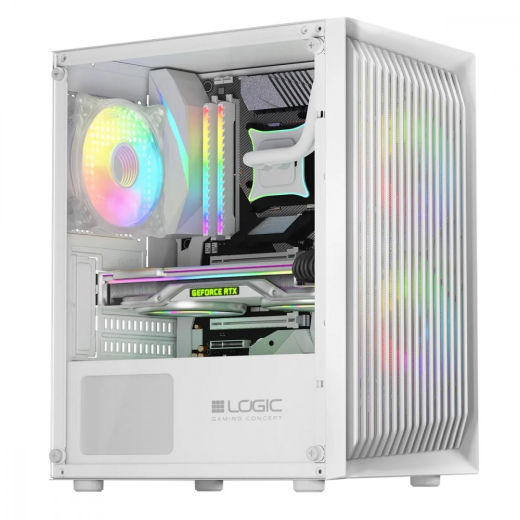 Computer kabinet ATOS ARGB MINI 3.0 Hvid