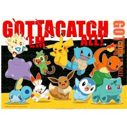 Puzzle 4x100 elementer Pokemon