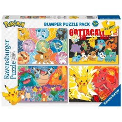 Puzzle 4x100 elementer Pokemon