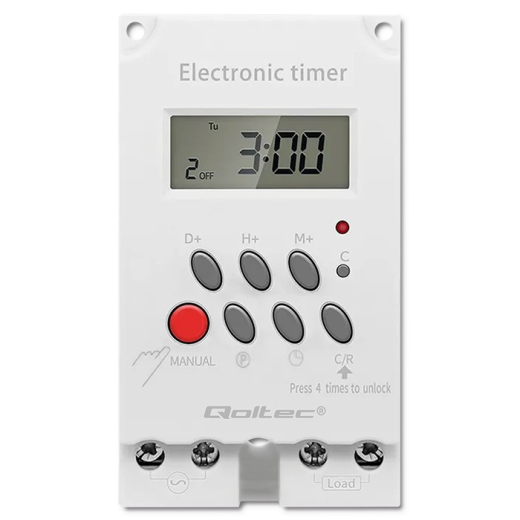 Elektronisk timer PC0629, DIN skinne