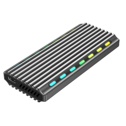 Drive case USB 3.1 enclosure til M .2 NVME aluminium LED USB 3.1