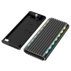 Drive case USB 3.1 enclosure til M .2 NVME aluminium LED USB 3.1