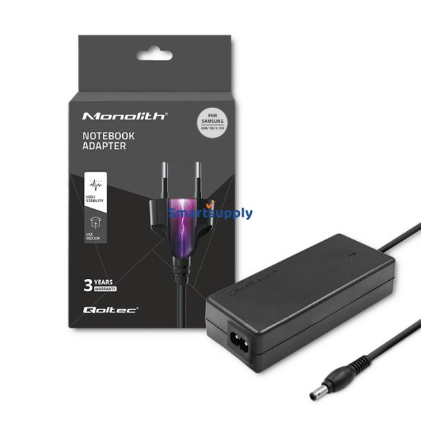 Str�mforsyning dedikeret til Samsung 60W | 19V | 3.15A | 5.5 * 3.5 + pin