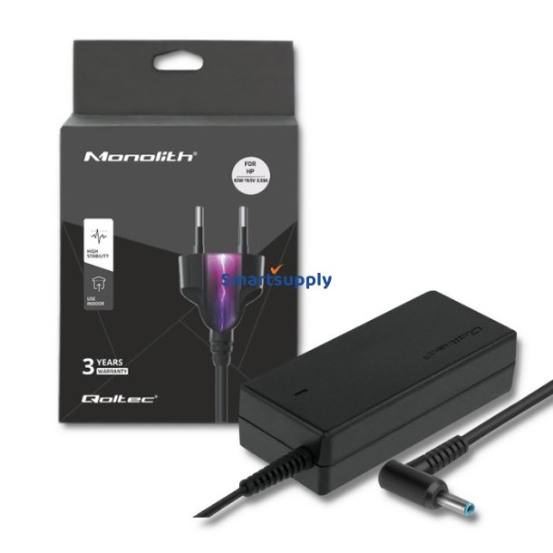Str�mforsyning til HP Compaq 65W | 19.5V | 3.33A | 4.5 * 3.0 + pin