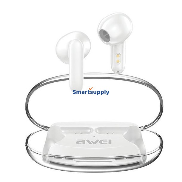 Bluetooth headset 5.3 T85 ENC TWS hvid