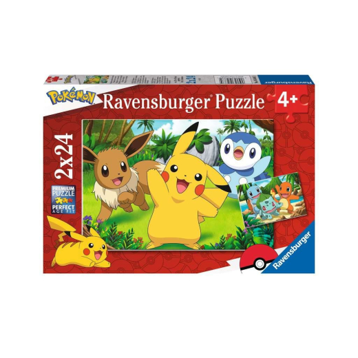 Puzzle 2x24 elementer Pokemon