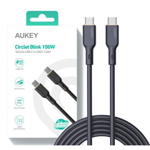 AUKEY CB-SCC101 Silikonkabel USB C - USB C 1m