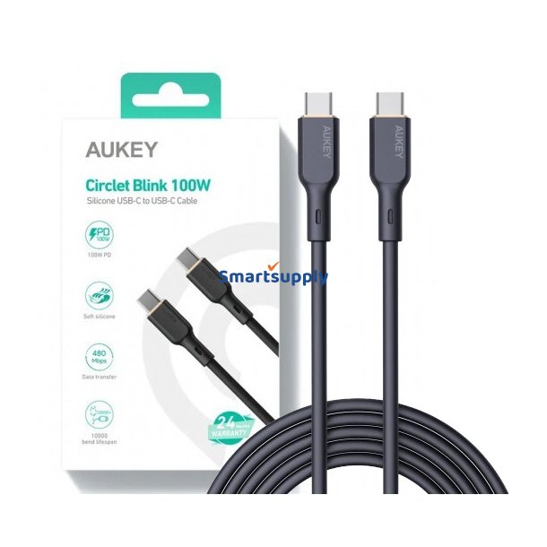 AUKEY CB-SCC101 Silikonkabel USB C - USB C 1m