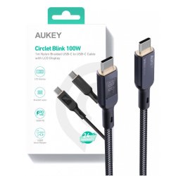 AUKEY CB-MCC102 Nylon C kabel USB C - USB C 1.8m