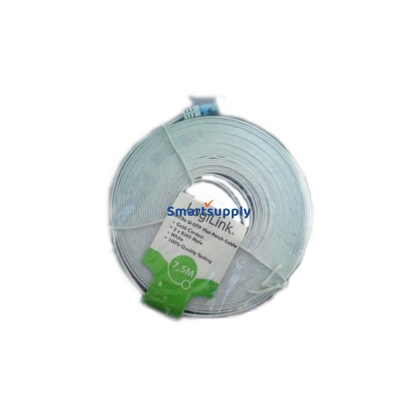 CAT5e U-UTP flad patchkabel, 15m