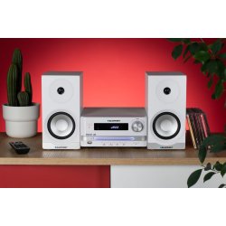 Micro system alt-i-�t Bluetooth, HDMI ARC, Optisk CD indgang/MP3/USB/AUX/Ure/Alarm