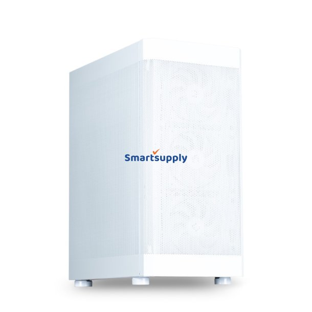 I4 ATX Mid Tower PC Kabinet 6 Bl�sere Hvid