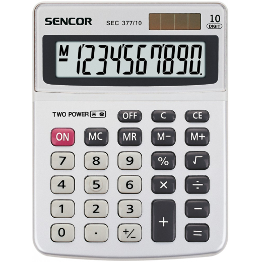 Regnemaskine SEC 377/10 Tabel, 10 Digit LCD