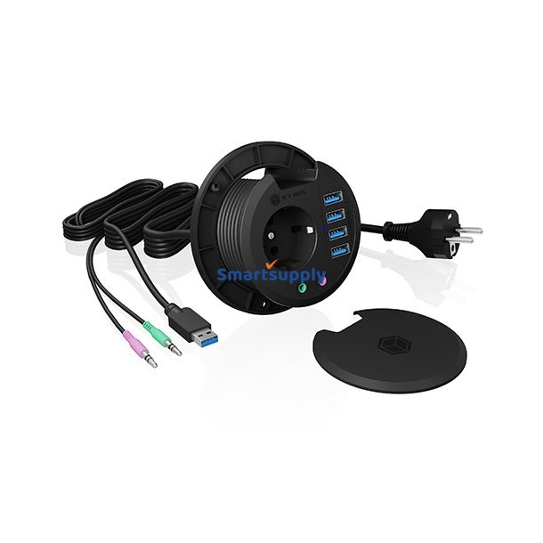 ICY BOX IB-HUB1430 Desk Hub 80mm