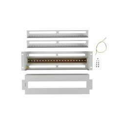 Sp�ndingsfordelingspanel 3U 19 tommer med DIN ts-35 skinne, gr�