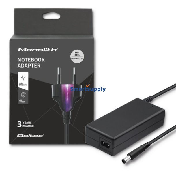 Str�mforsyning til Dell 65W | 19.5V | 3.34A | 7.4 * 5.0 + pin